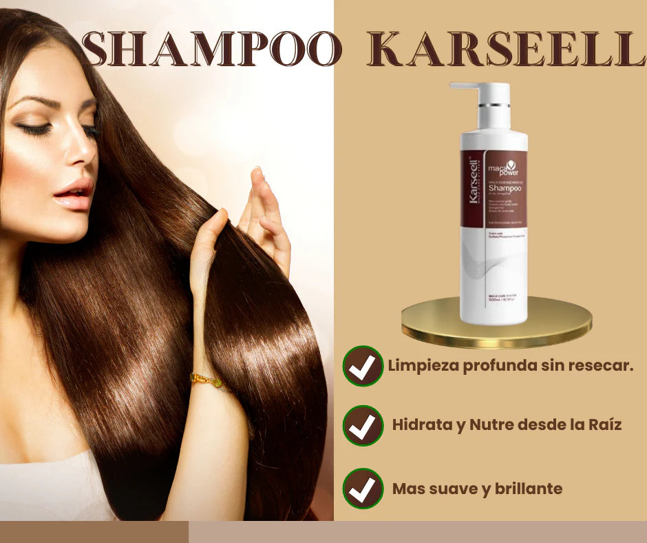 Combo Karseell. Mascarilla capilar de colágeno + champú capilar + aceite de argán.