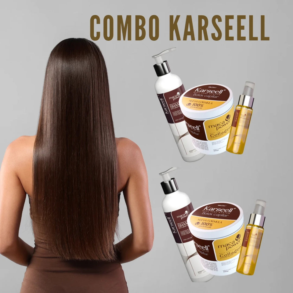 Combo Karseell. Mascarilla capilar de colágeno + champú capilar + aceite de argán.