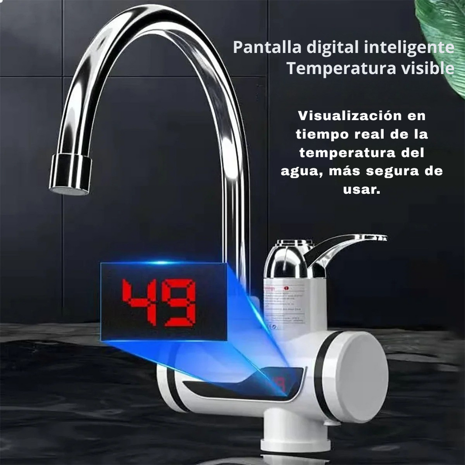 Grifo Calentador de Agua con accesorio de ducha.