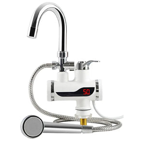Grifo Calentador de Agua con accesorio de ducha.