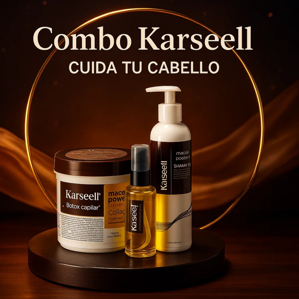Combo Karseell. Mascarilla capilar de colágeno + champú capilar + aceite de argán.