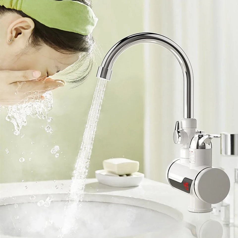 Grifo Calentador de Agua con accesorio de ducha.