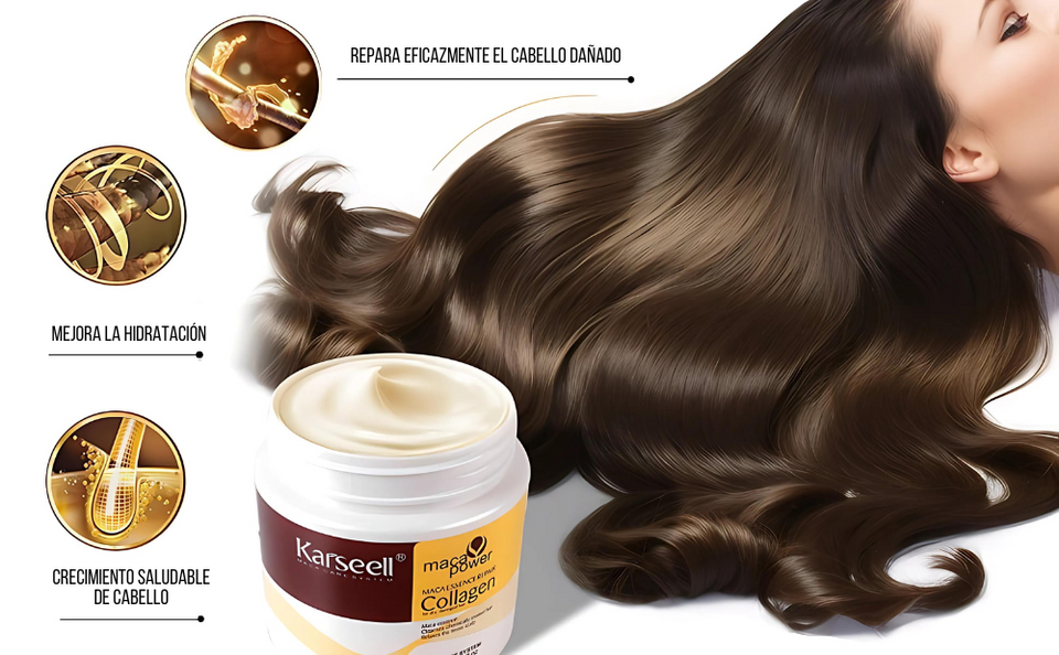 Combo Karseell. Mascarilla capilar de colágeno + champú capilar + aceite de argán.